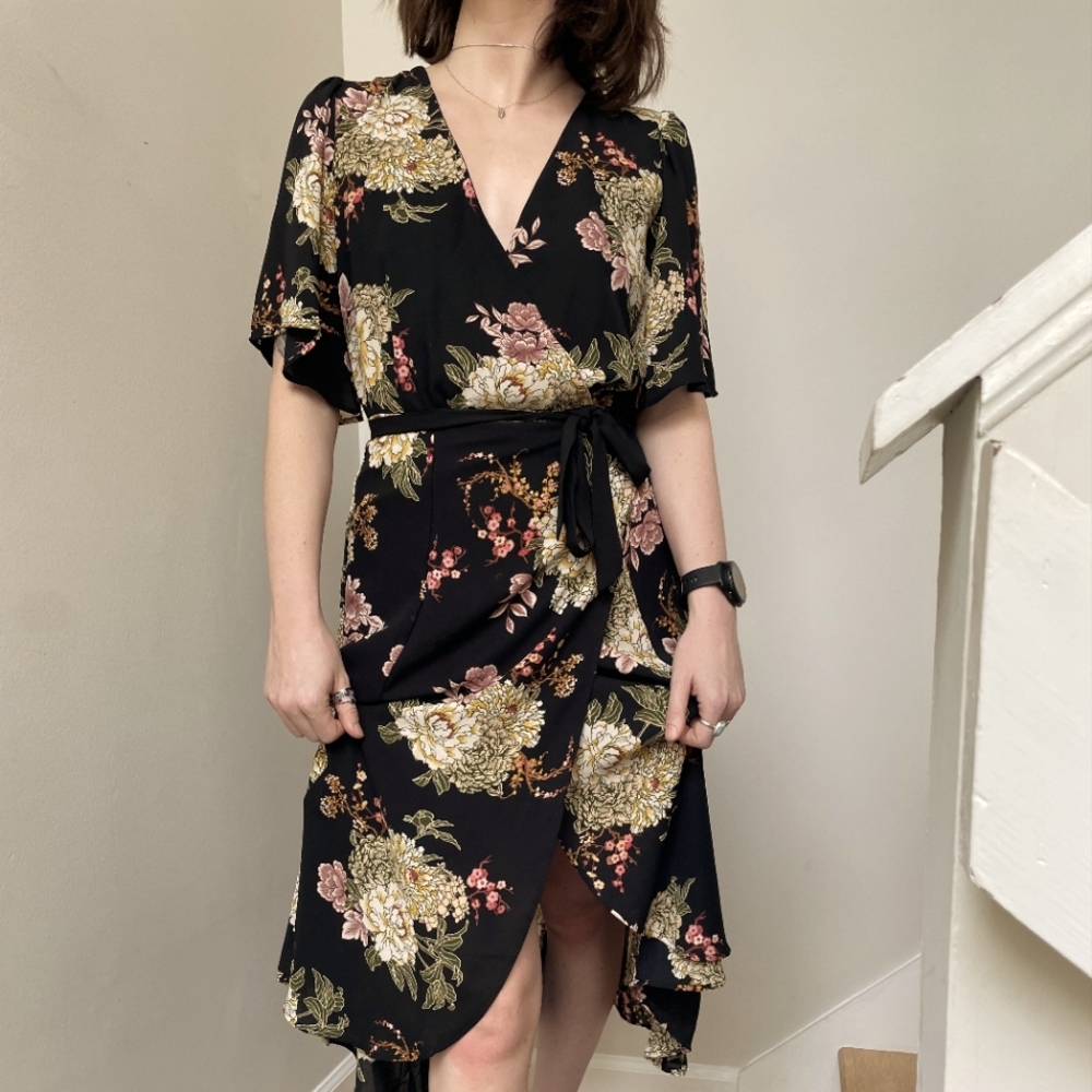Floral Wrap Dress